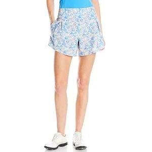 Adidas Golf Tour High Rise Pastel Floral Printed Flared Shorts